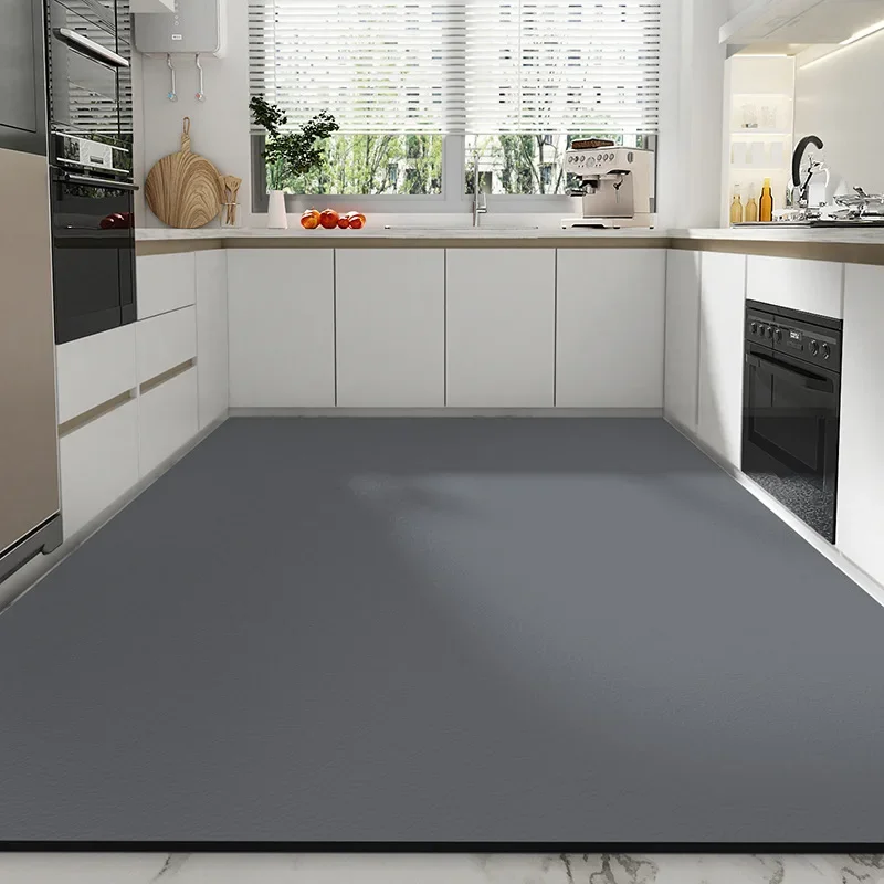 

Waterproof PVC Floor Mats, Non-Slip Leather Carpet, Solid Color, Home Decoration, Big Size, Custom Rug, Kitchen Mat