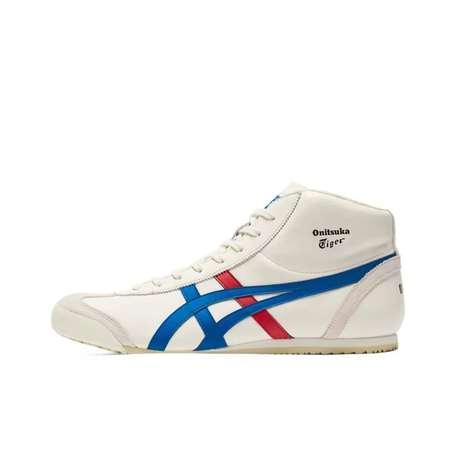 Onitsuka Tiger Mexico Mid Runner Unisex Beige/Blue Mid-Top Casual Shoes Retro Durable Lightweight Everyday Comfort 1183B577-103