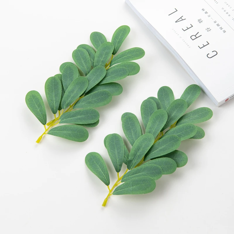 50PC Silk Oleander Leaf sztuczne rośliny DIY pudełko cukierków ślubny bukiet ślubny na rękę boże narodzenie Home Decor sztuczne plastikowe kwiaty