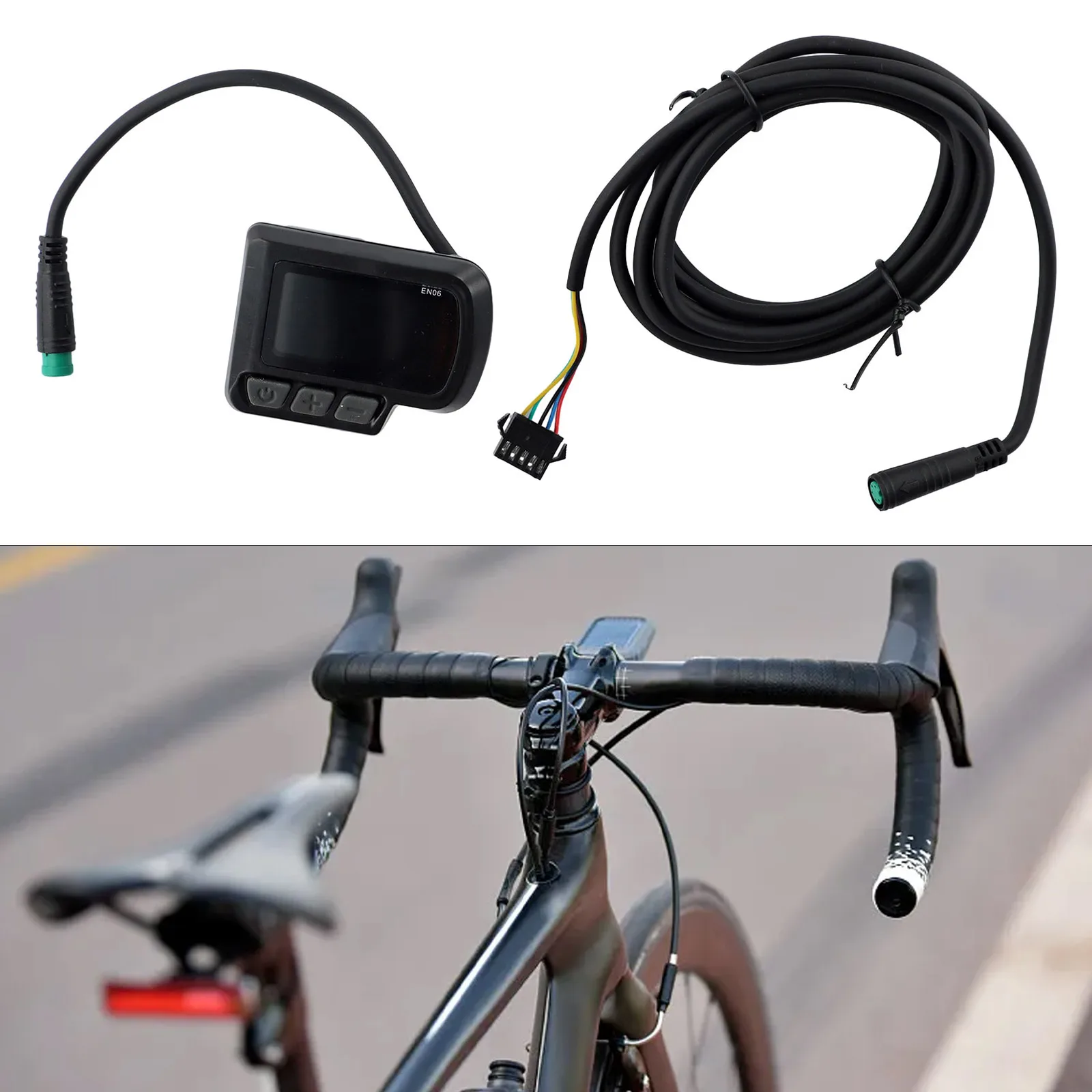 Ebike LCD Display Control Unit EN06 Supporting 24V to 48V Systems with Useful Riding Data Visualization Features