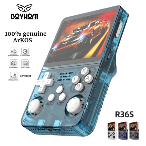 ARKOS R36S consola de videojuegos portátil Retro sistema Linux pantalla IPS de 3,5 pulgadas R35s Pro reproductor de vídeo portátil de bolsillo juegos de 64GB
