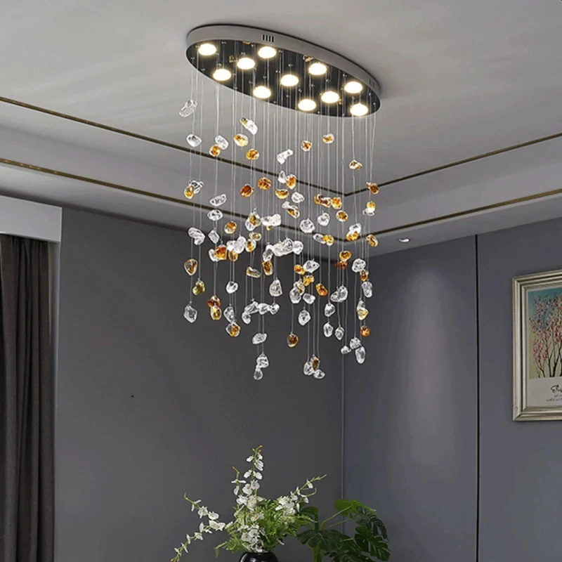 Modern LED Crystal Chandelier Restaurant And Kitchen Lighting Designer Art Luxury Home Decoration Living Room Lighting Fixtures