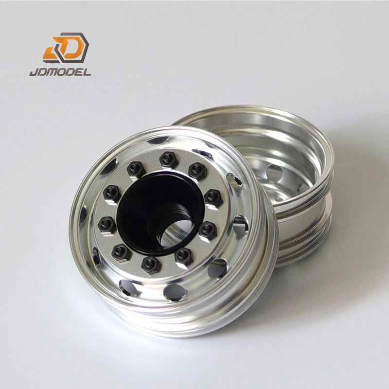 JDMODELS JDM-6 1:14 Trailer Wheel Hub Metal Drum Front Narrow Wheel Hub For Tamiya  Lesu For Scania Man Actros Volvo Car Parts