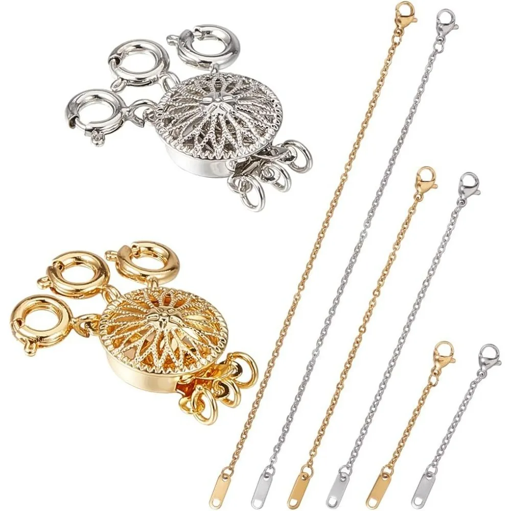 

Chain Extender Necklace Layering Clasps and Sliver Necklace Clasp Necklace Separator Extension Chain Extender for Layering