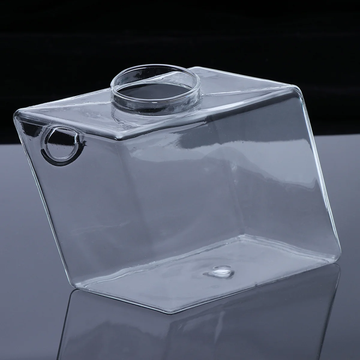 

2Pcs Glass Flower Vase Rhombus Planter Decorative Home Office Wall Terrarium Container Elegant Modern Living Room Decor Gift