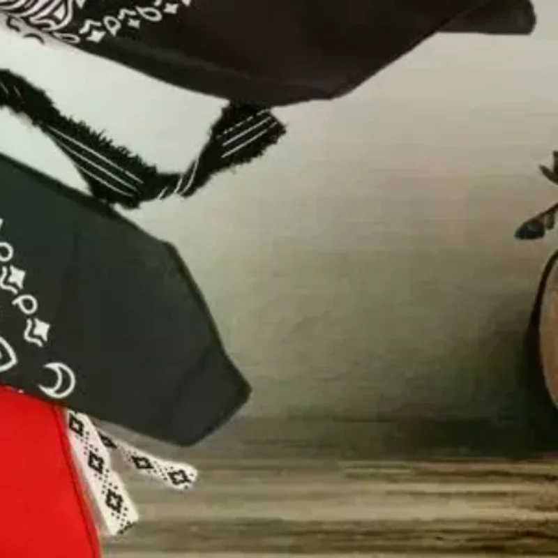 

Universal Hip Hop Motorcycle Handlebar Decoration Rock Punk Bandana Kerchief Ribbon Biker Hanging