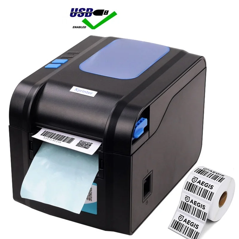 

New 80mm Thermal Label Printer Receipt Bar QR Code Sticker Machine 365B 370B USB Bluetooth Printing