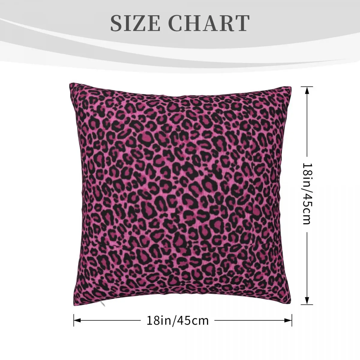 Funky Leopard Print Pillow Case Pink Black Spots Print Spring Colored Pillowcase Polyester Cushion Zipper Cover