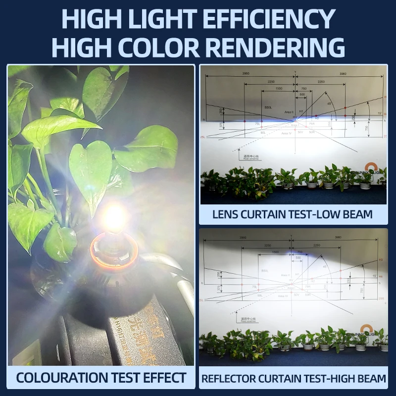 عمود نحاسي السوبر مشرق المصباح لمبة 360 6D LED H1 H7 H11 9005 9006 9012 300 واط/زوج للسيارات Foglamp Led سيارة الضباب الخفيف
