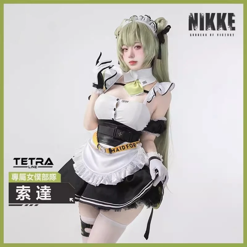 Nikke The Goddess Of Victory Soda Cosplay Costume Game Nikke Sexy Maid Uniform Costumes Wig Halloween Carnival Suit