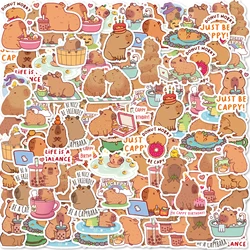 46PCS Penguin, Capybara, Ducklings, Cute Theme Stickers Decorated Water Bottle Notebook Skateboard Stationery And Toy Decals