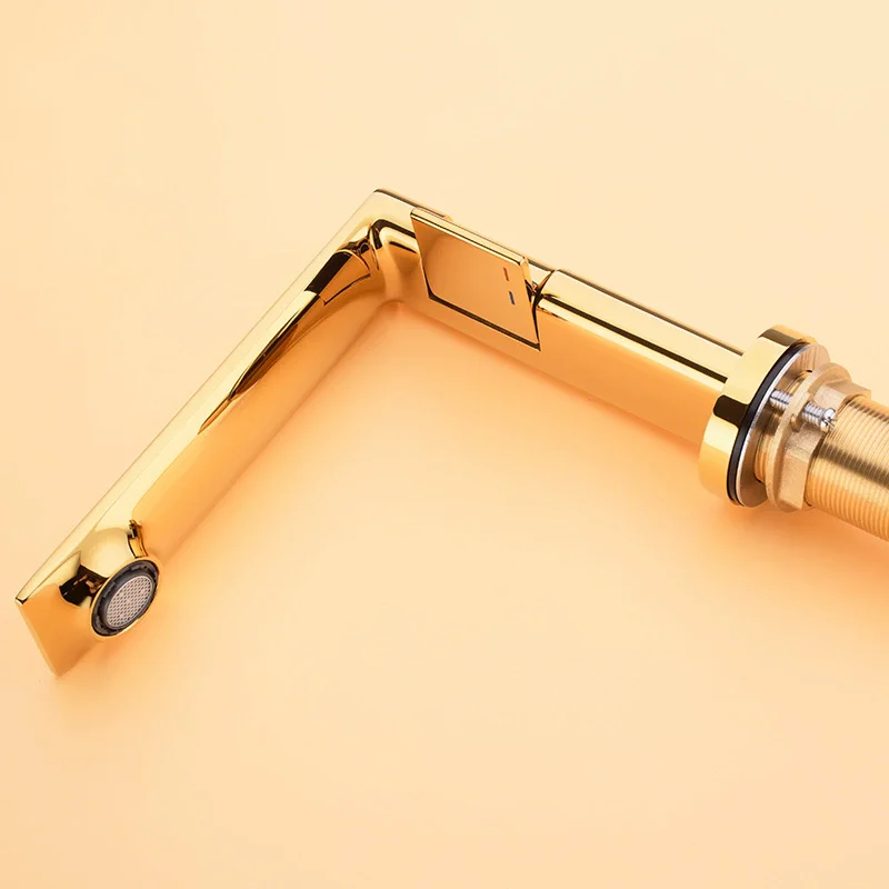 الذهب حوض للحمام صنبور رمادي رافعة واحدة الساخنة والباردة تصميم فريد كرين النحاس بالوعة خلاط أسود كروم رمادي الحنفية #4