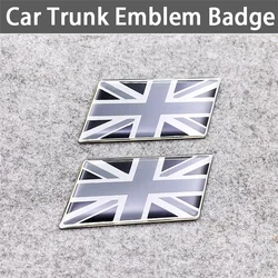 Gray Union Jack Nation UK Flag Car Truck Emblem Badge Universal Zinc Alloy Motorcycle Decals Scooter Moped Styling Stickers