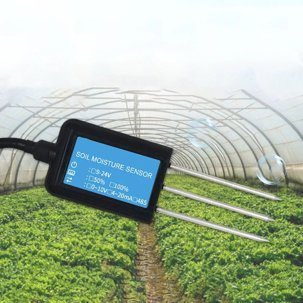2026 New Soil Moisture Sensor Probe Conductivity Detector 0-5V 0-10V 4-20mA Output IP68 Waterproof For Agriculture Irrigation