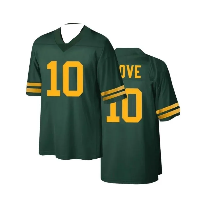 بدلة تدريب جيرسي لكرة القدم الأمريكية الاحترافية، Green Jordan Love #   10 ملابس رجالية، هدية رجالية