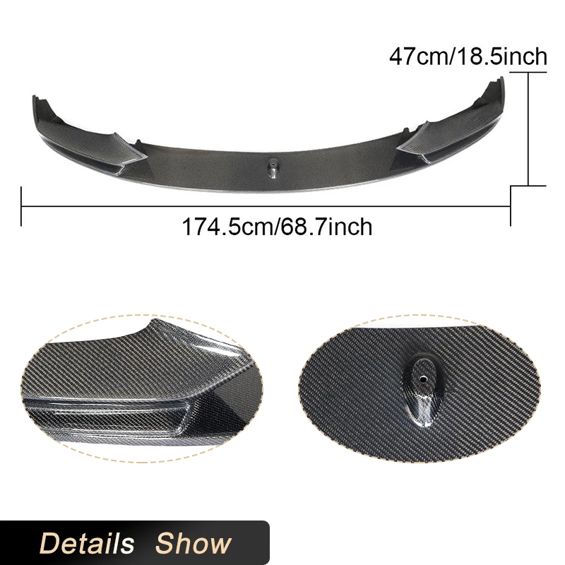 Carbon Fiber Front Bumper Lip Spoiler for BMW 5 Series F10 F11 M-Sport 528i 550i 2013-2016 Car Front Lip Chin Apron Body Kit view 5
