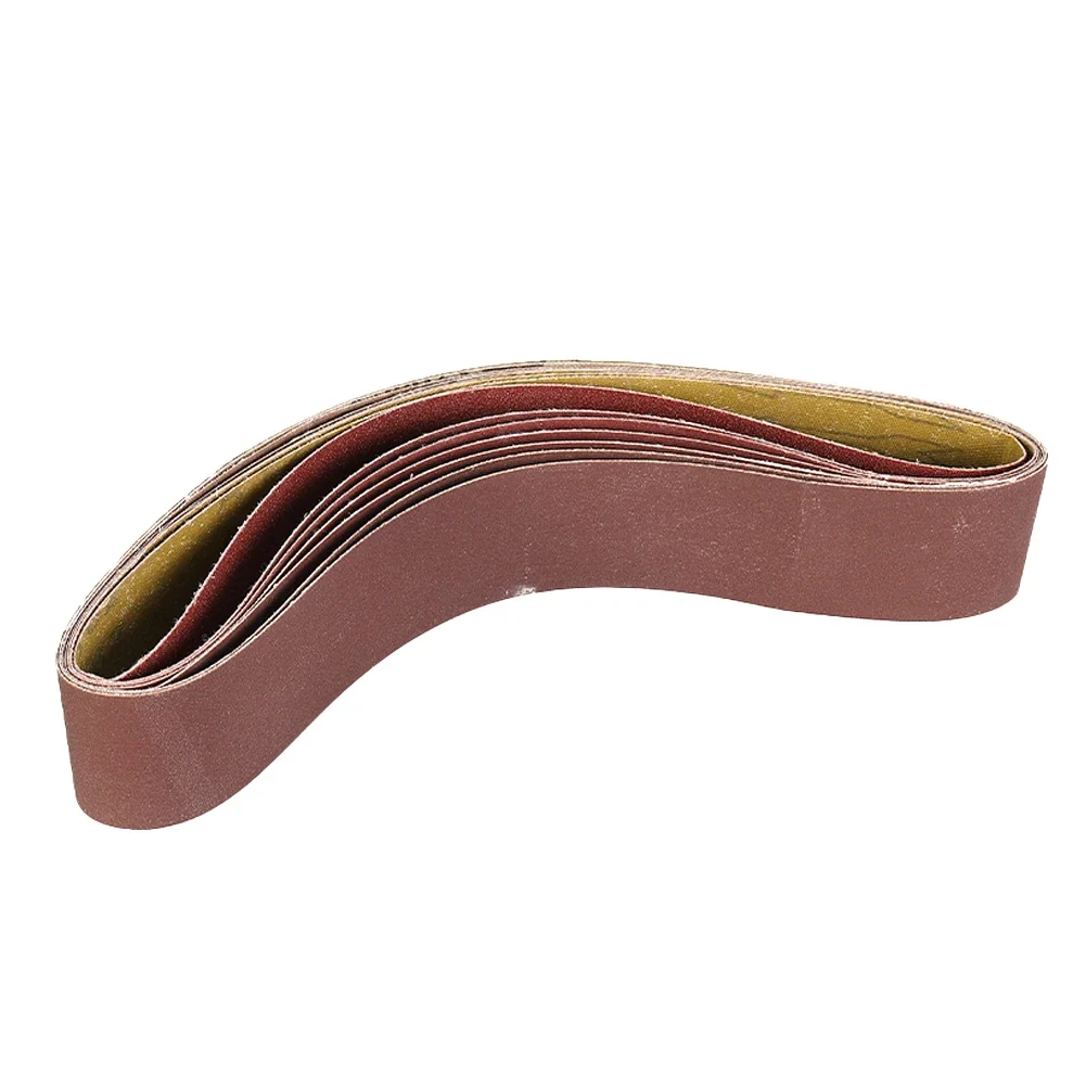 

Parts Sanding Belt Polishing Sander Supplies Tool Woodworking 120-1000 Grit 50x686mm 7pcs Finishing Reddish brown