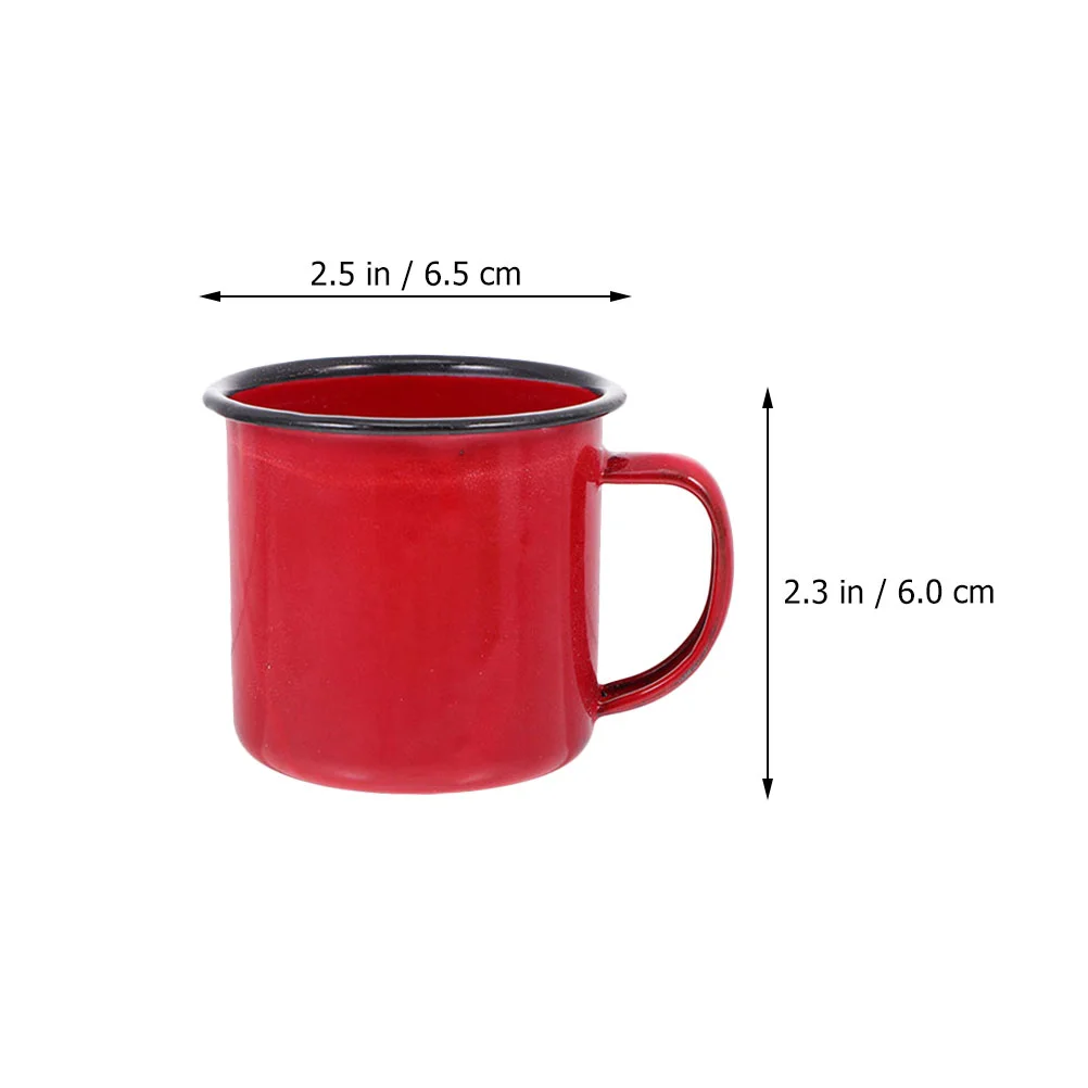 4 pezzi retrò smalto tazza tazza d'acqua bicchieri da caffè per tazze da viaggio tazze stile vintage ufficio vecchio tè