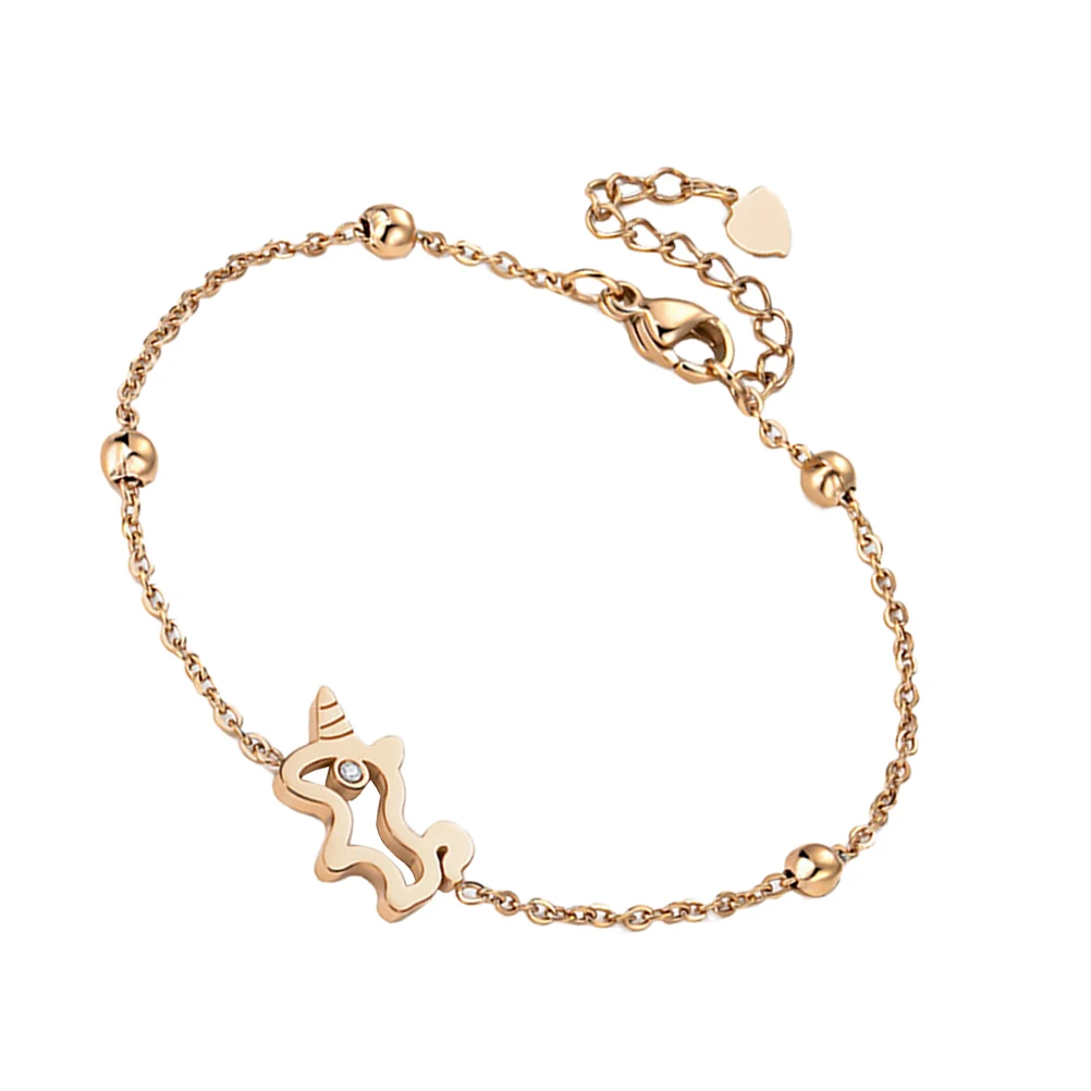 

Diamond Bracelet Women Gilded Golden Stainless Steel Girl Hand Jewelry Miss