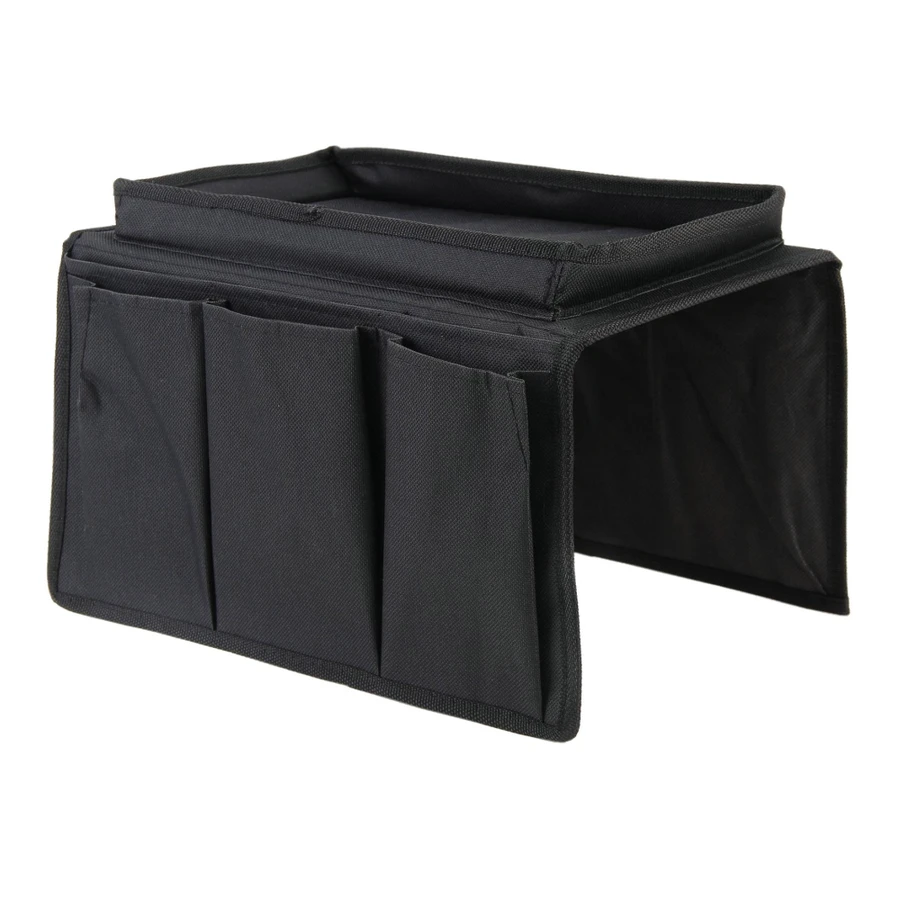 Sofa Armrest Organizer With 4 Pockets And Cup Holder Tray Couch Armchair Hanging Storage Bag For TV Remote Control Cellphone