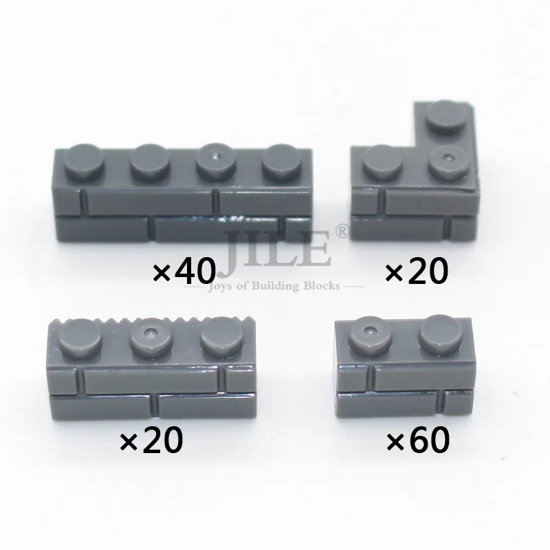 MOC Bricks 1x4 1x3 1x2 Wall Cube 15533 98283 2357 Houses Building Blocks Accessories Assembles Particles Compatible DIY Toys