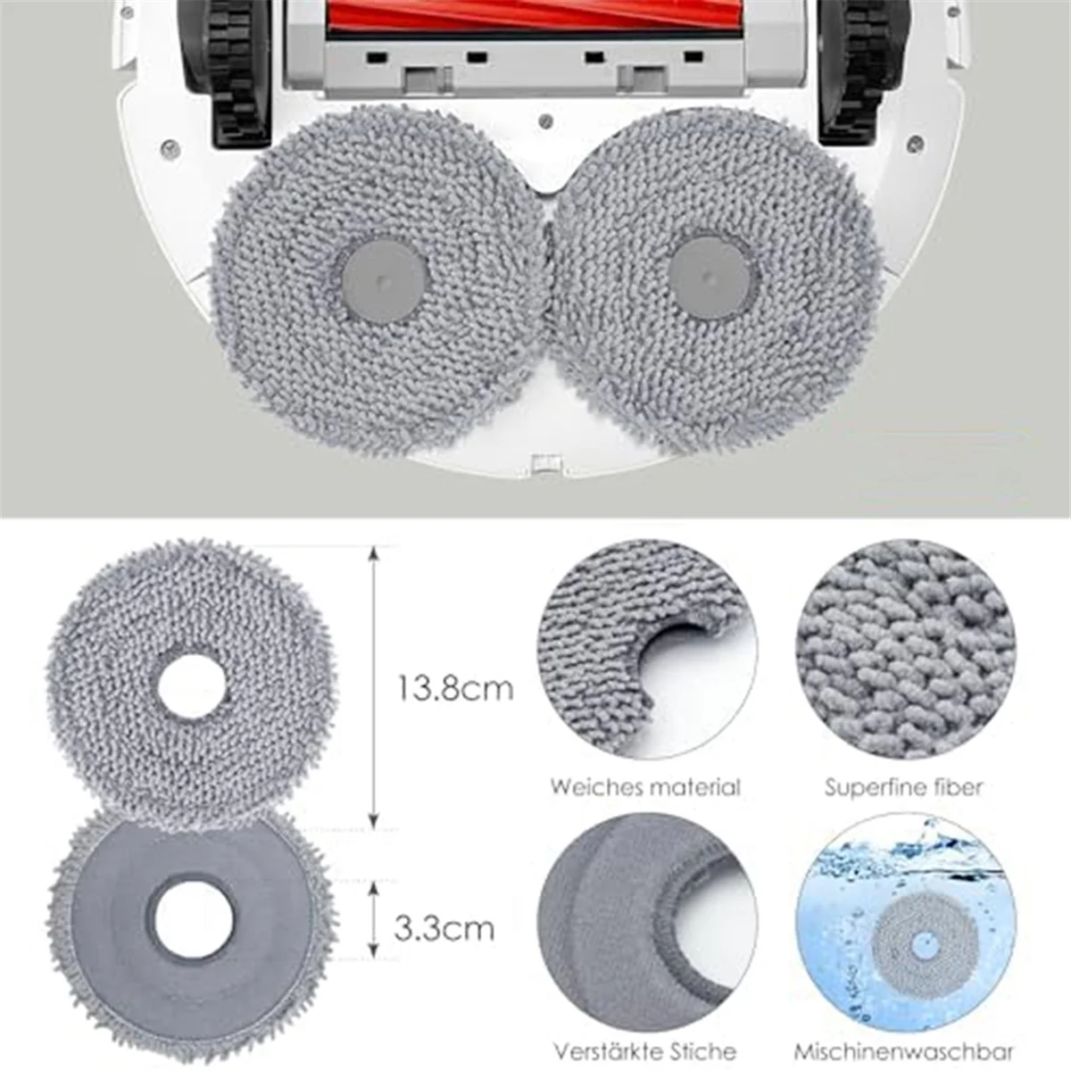 Accessory Set for Roborock Q Revo Robot Vacuum Cleaner, Dust Bags, Main Roller Brush,Side Brushes, Filters, Mop Wipes image 5