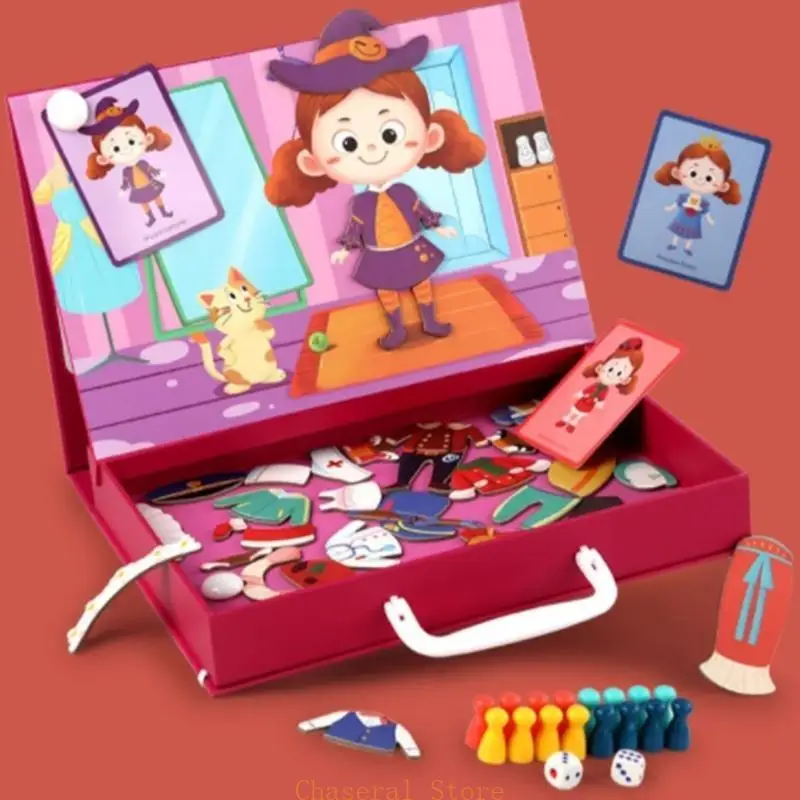 

E7CE Match Board Toy Dress Changing Puzzle Box Kindergarten Wooden Toy