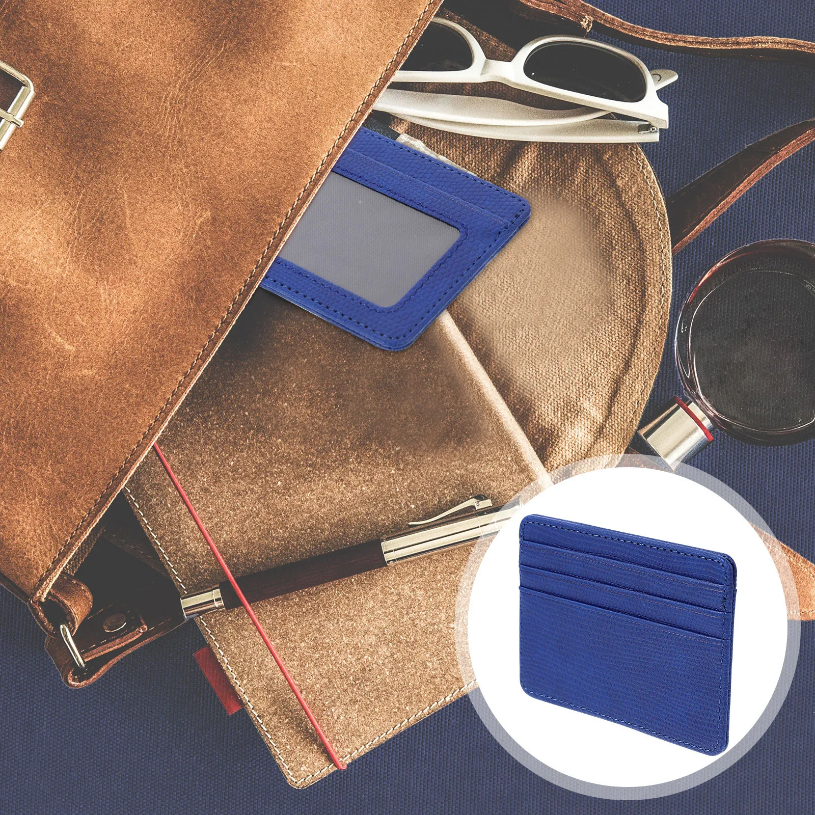 

1 шт. Премиальный держатель для карт из искусственной кожи с текстурой под кожу ящерицы, прочный защитный чехол-органайзер для офисных, школьных и дорожных карт