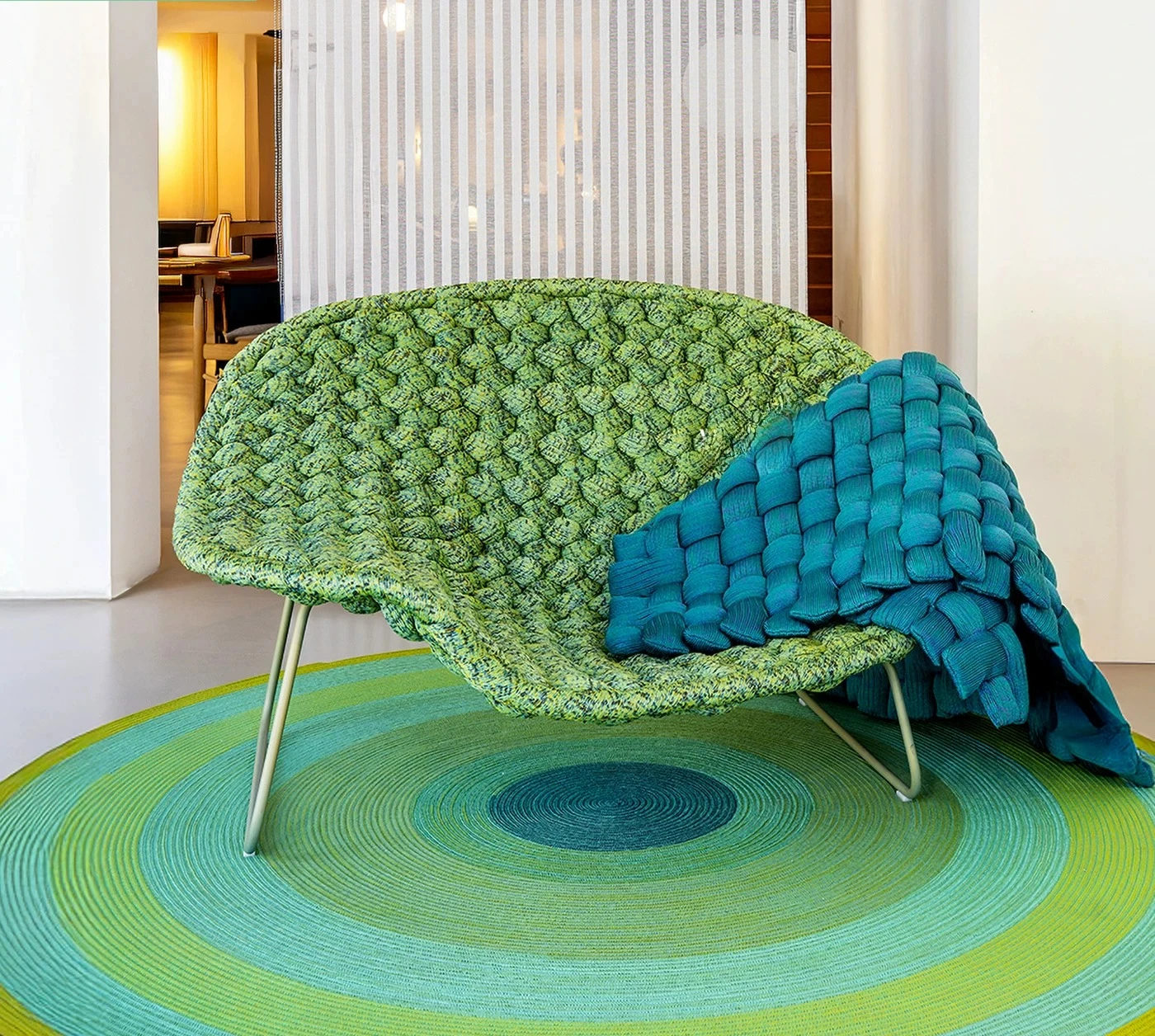 Outdoor sofa rattan villa courtyard lazy creative outdoor leisure furniture hotel homestay sales department rattan chair