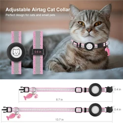 Cats Collar Breakaway Reflective Pet Collar with GPS Holder Bell for Small Cats Dogs Puppies Pet Trackers Collar Y5GB