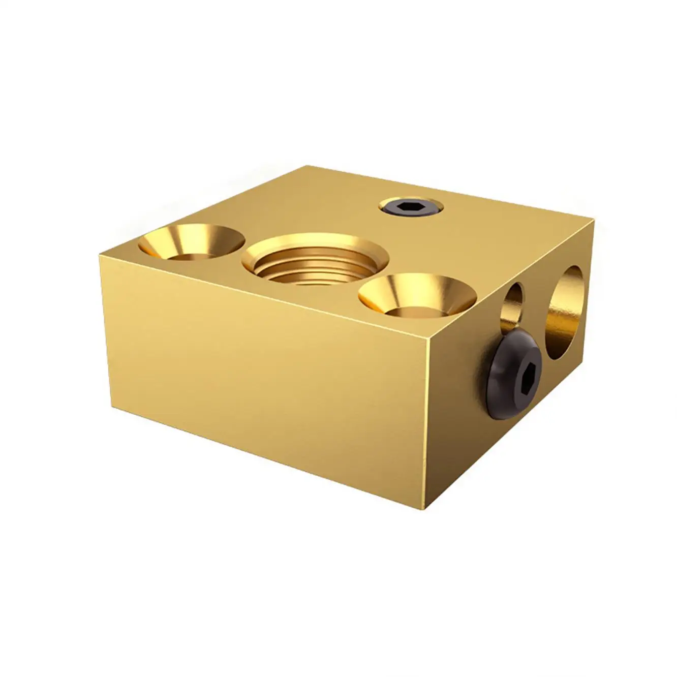 

Updated High Temperature Brass MK8 Extruder Heat-Block Fit for Creality Ender 3 5 Serial / CR10 S4 S5 / 3D Printer