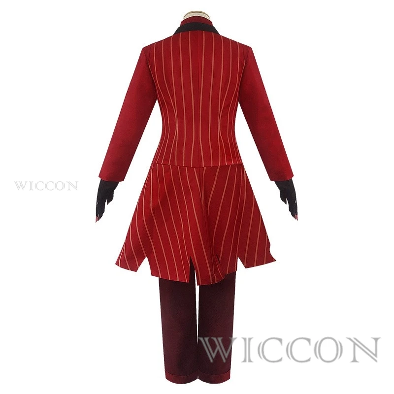 Hasbin Cosplay Hotel Uniform Alastor Cosplay Costume Adult Men Halloween Carnival Christmas Costumes Red Suit Anime Cosplay