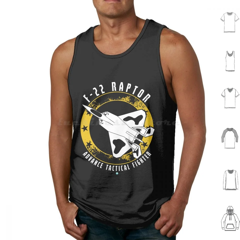 F-22 Raptor Pilot Gift Modern Warbird Tank Tops Print Cotton F22 Raptor F 22 Usaf Fighter Plane Aviation Air Force Airplane