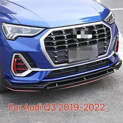 앞 범퍼 립 스포일러 스플리터 디퓨저 분리형 바디 키트 커버 가드, 아우디 Q3 2019 2020 2021 2022, 자동차 액세서리