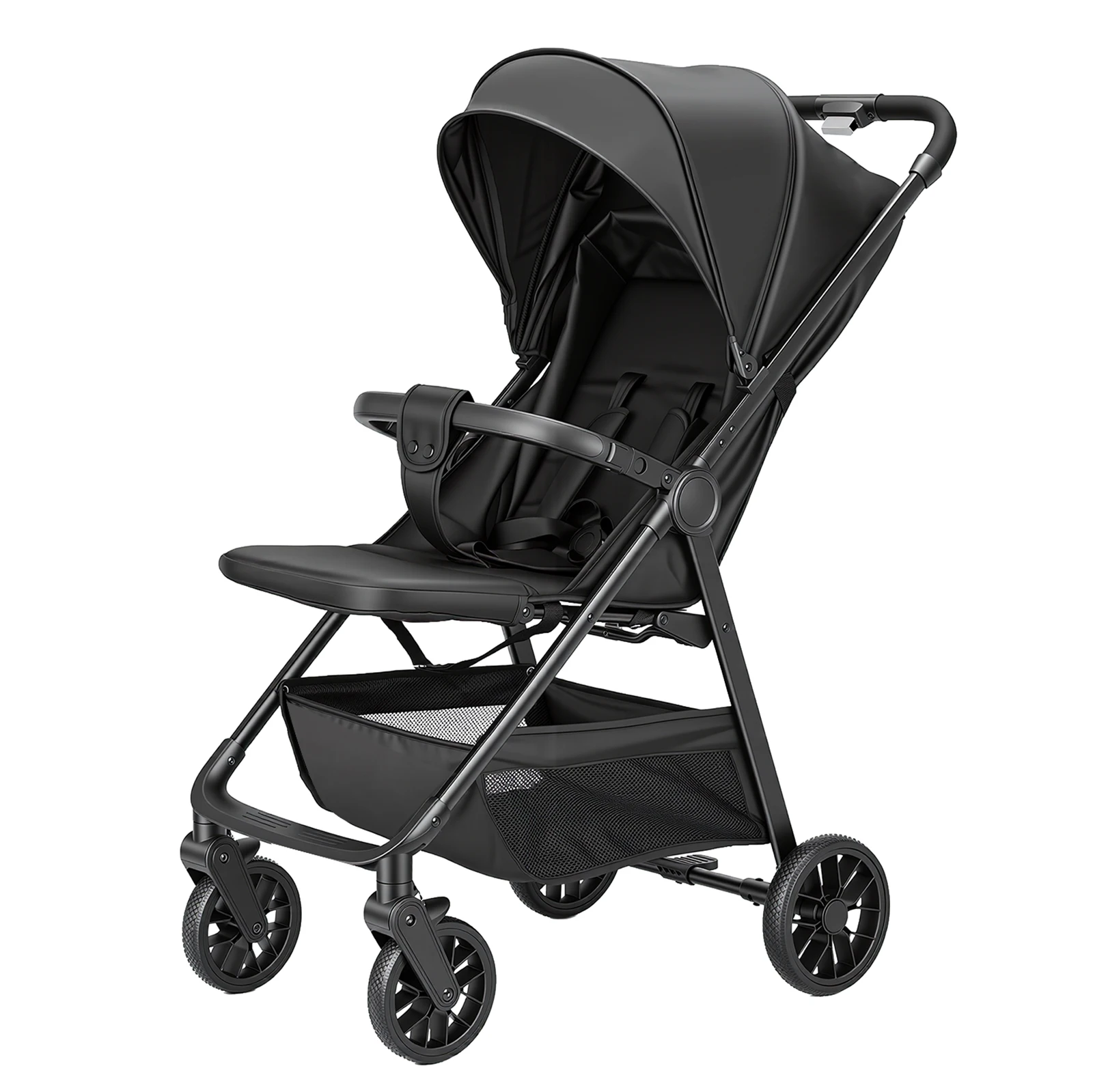 Passeggino per bambini con sedile reclinabile, passeggino ultra compatto con ampio cestino portaoggetti, baldacchino, per passeggino da viaggio