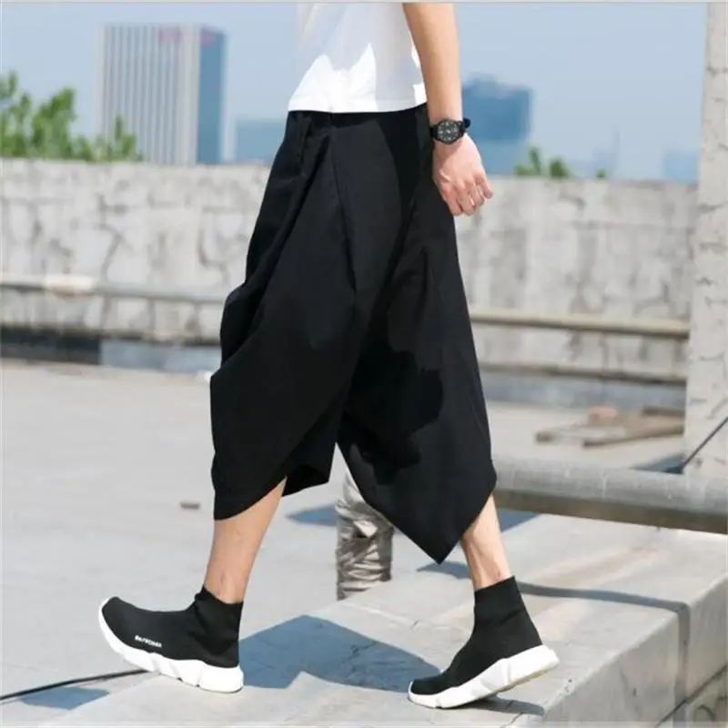 

Men's Bloomers Spring And Autumn New Fashion Japanese Dark Casual Simple Large Size Nine-Minute Pants