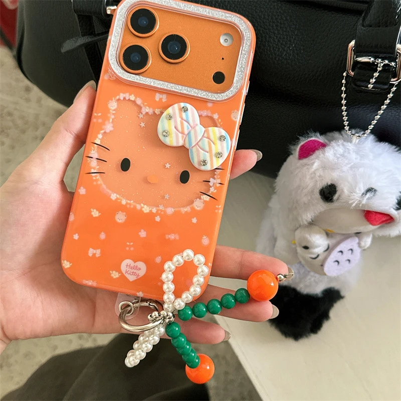 Sanrios Hellokittys الأزهار الجوف جراب هاتف آيفون 17 16 برو ماكس 15 14 13 لطيف للصدمات المضادة للخدش الهاتف قذيفة غطاء #5