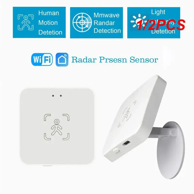 

1/2PCS Human Body Sensor 360 ° Rotation Infrared Induction Intelligent Automation Easy Installation Anti-theft Alarm Smart Home