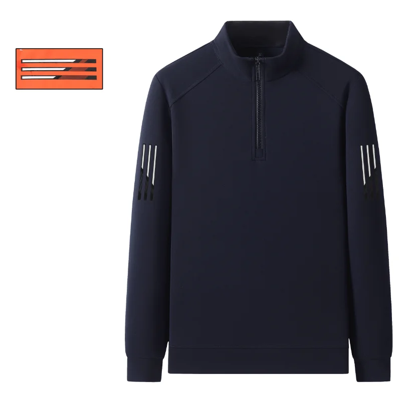 

Мужская толстовка, повседневная универсальная футболка с длинными рукавами, круглый пуловер, топ