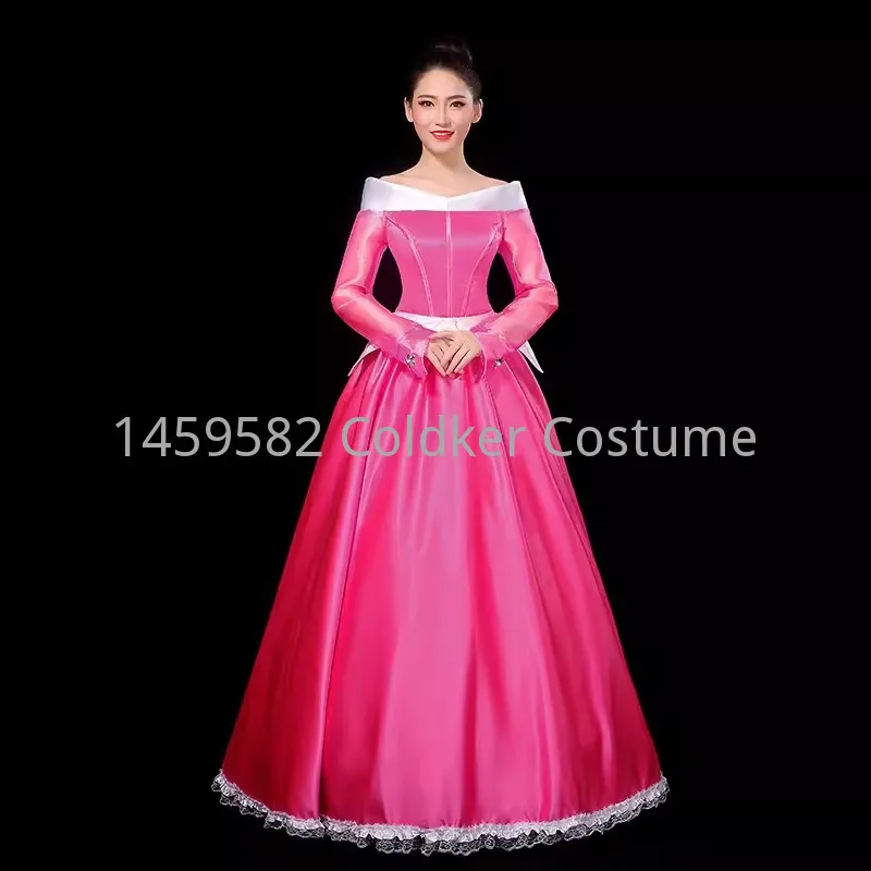 Custom Made Top Quality Princess Cosplay Costume With Lace Up Ariel Dress For Adult Women Halloween Birthday Party Dress