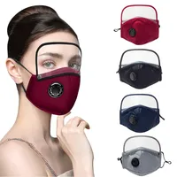 Reusable Washable Face Masks with10 Replaceable Pm2.5 Filter Mouth Dust Windproof Cotton Valve Respirator with Goggles Mask