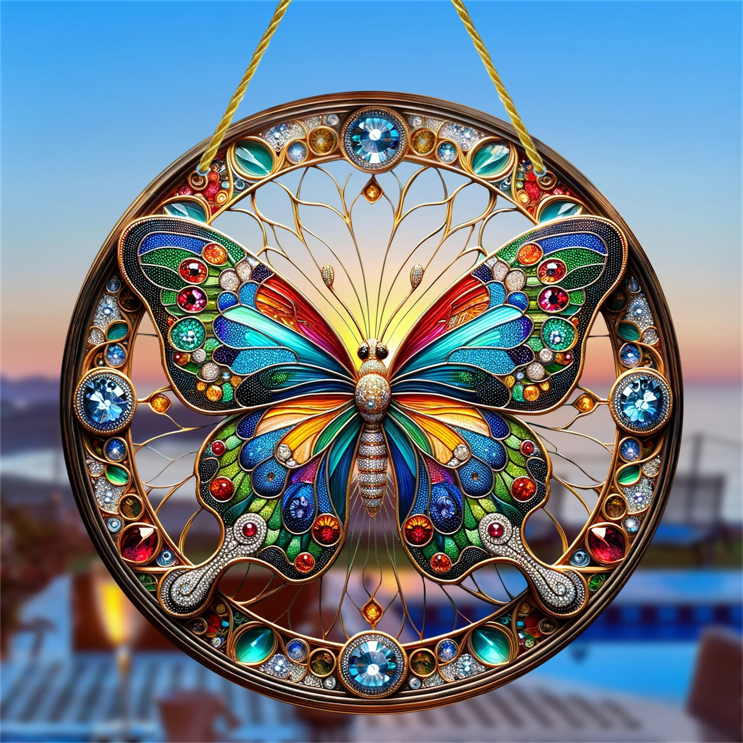 

Colored Butterfly Window Decor-Acrylic Catcher, Ideal for Home,Wall,Living Room,Bedroom.Door&Patio DecorGarden Decorations