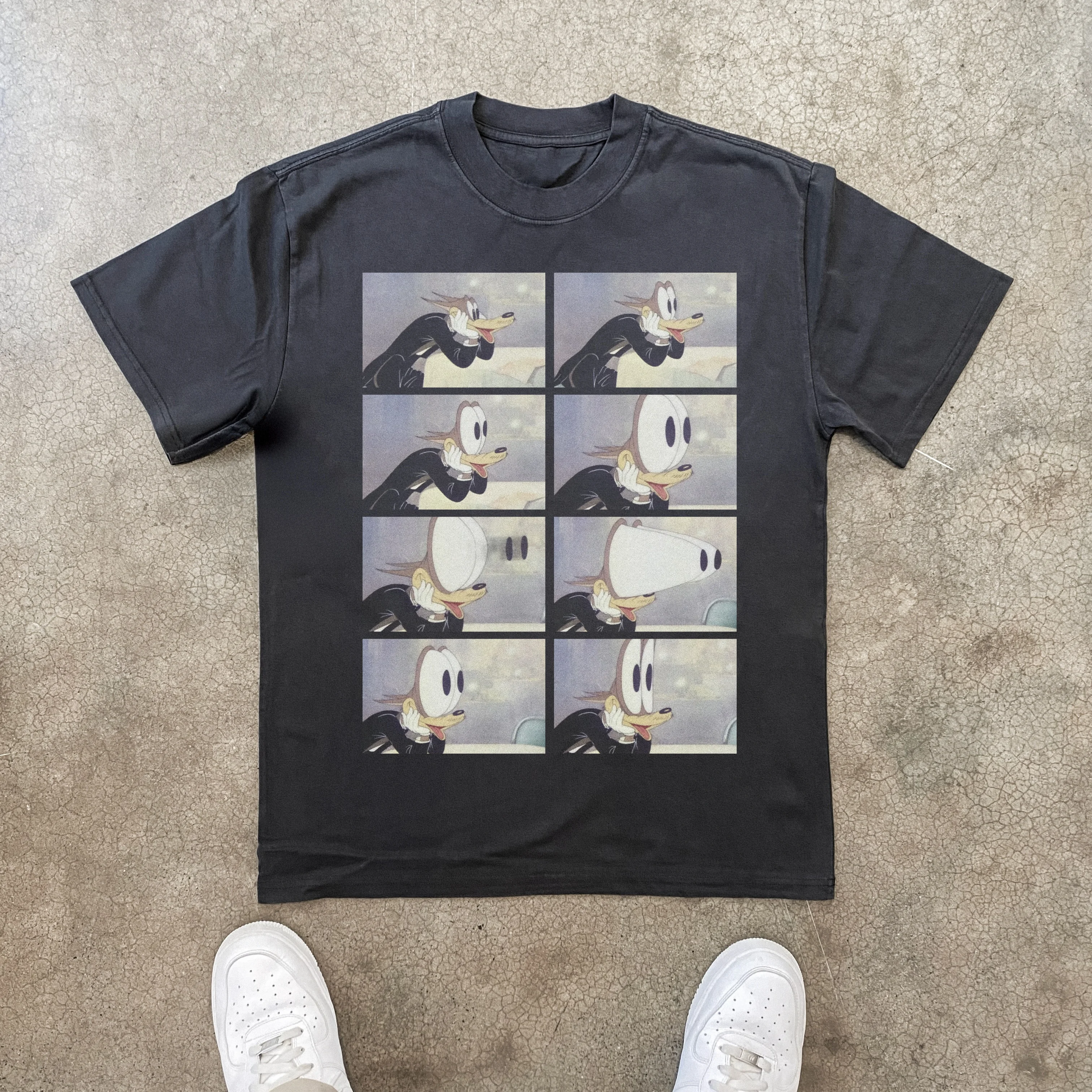 Vintage Goofy Pop Out Eyes Graphic T-Shirt Cotton Men Women Streetwear Tee