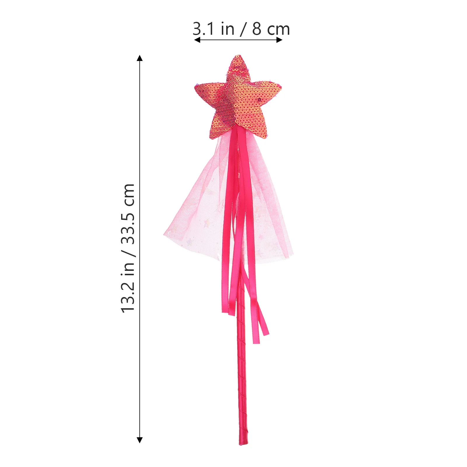 4Pcs Princess Star Fairy Wands Glitter Colorful Kids Wand Cosplay Party Angel Dress Up Birthday Gift Supplies Fairy Wand