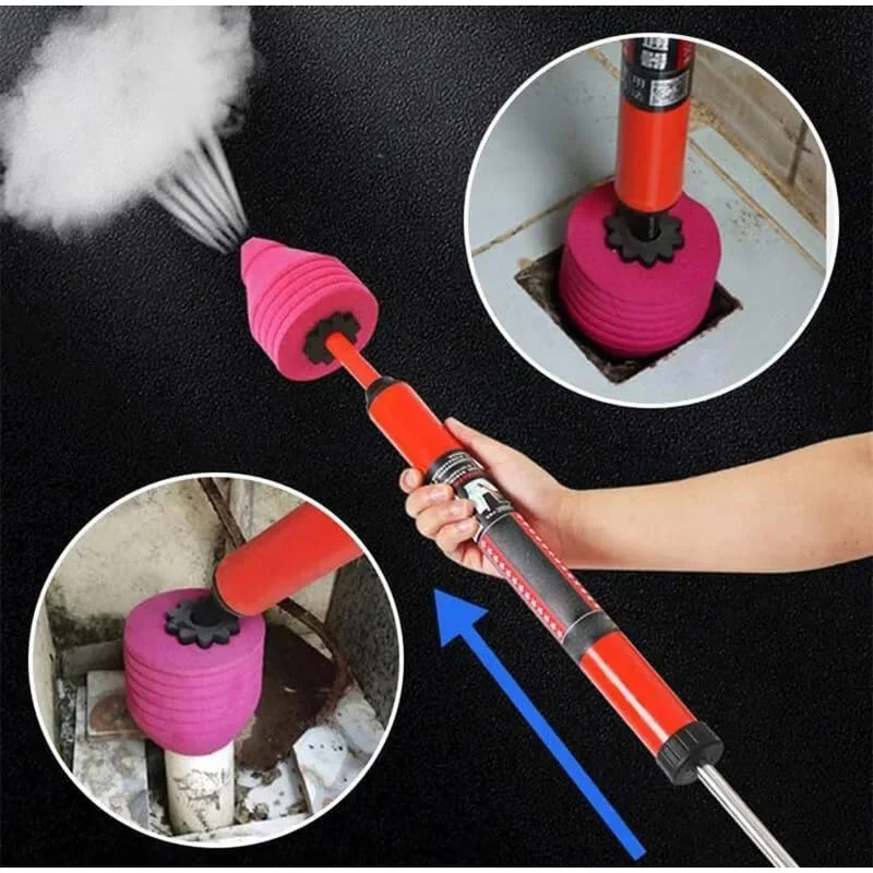 High Pressure Toilet Pipe Plunger Silicone Quickly Unblock One Shot Toilet  Household Toilet Sewer Dredging Plunger