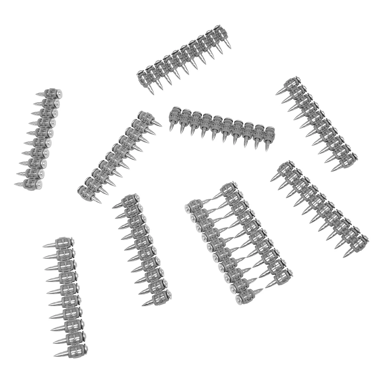 2000PCS Heavy Duty Steel 3mm Shank Concrete Nails Compatib for Hilti BX3 19mm to 38mm, Ideal for Wood and Construction Projects