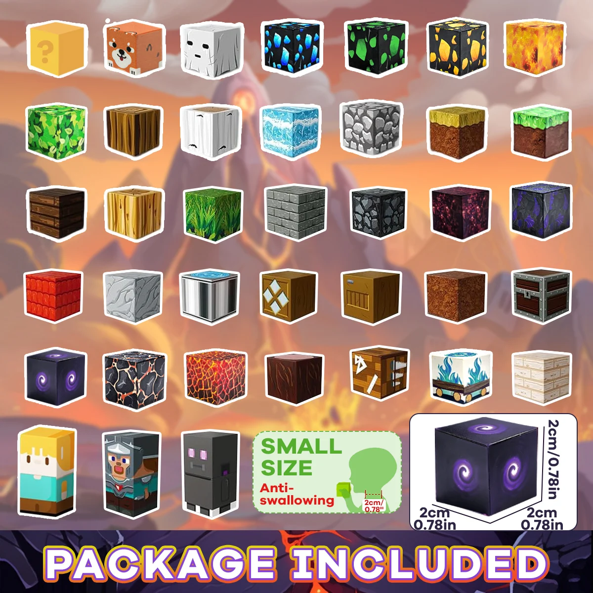 ชุดแม่เหล็กตัวต่อลาวาแอดเวนเจอร์สำหรับเด็กชายและเด็กหญิงอายุ 3 ปีขึ้นไป ชุดลูกบาศก์แม่เหล็ก STEM ของเล่นเสริมพัฒนาการแบบมอนเตสซอรี่