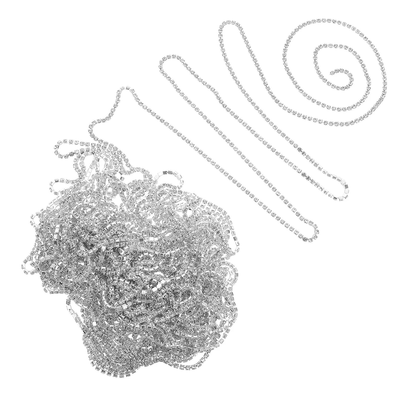 

10M Rhinestone Chain Trim Crystal Claw Cup Strip For Diy Craft Sewing Jewelry Making Decorative Ribbon Bling Silver