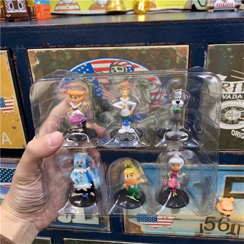 6pcs/set 22cm gift box jetsons action figure doll PVC kids collection George model toy