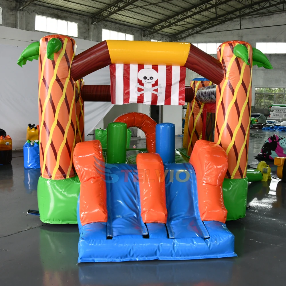 Hot Selling Commercieel Indoor Opblaasbaar Springkussen Met Glijbaan Klein Springkasteel Voor Kinderfeest